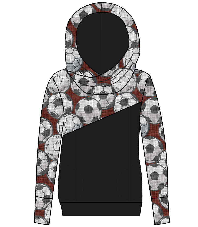 Soccer Balls Ladies Hoodie