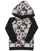 Load image into Gallery viewer, Soccer Balls Ladies Hoodie