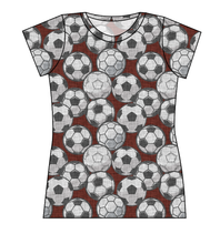Load image into Gallery viewer, Soccer Balls Ladies&#39; Basic Tee