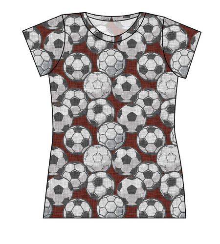 Soccer Balls Ladies' Basic Tee
