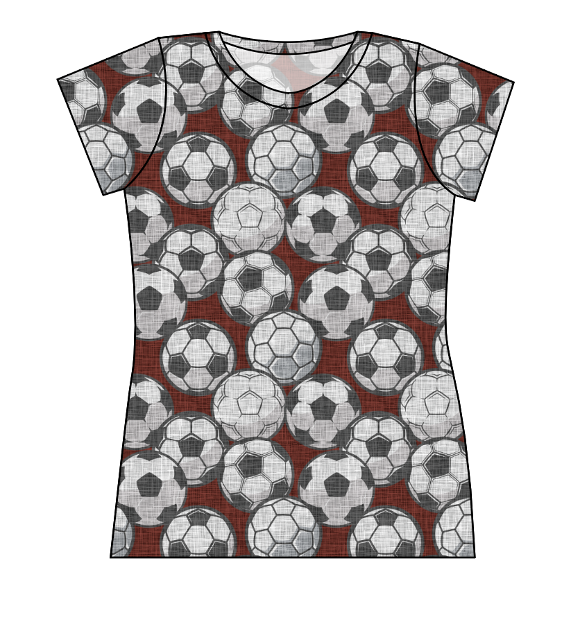Soccer Balls Ladies' Basic Tee