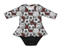 Load image into Gallery viewer, Soccer Balls Peplum Top