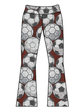 Load image into Gallery viewer, Athletic Prints Sports Mini Kids Flared Leggings