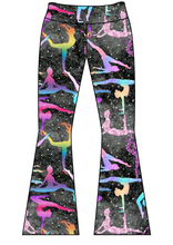 Load image into Gallery viewer, Athletic Prints Sports Mini Ladies Flared Leggings