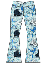 Load image into Gallery viewer, Athletic Prints Sports Mini Ladies Flared Leggings