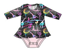 Load image into Gallery viewer, Rainbow Gymnastics Peplum Top