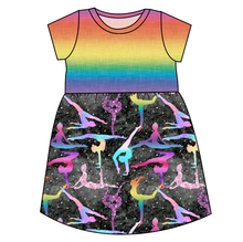 Load image into Gallery viewer, Rainbow Gymnastics Play Dress