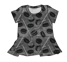 Load image into Gallery viewer, Hockey Peplum Top