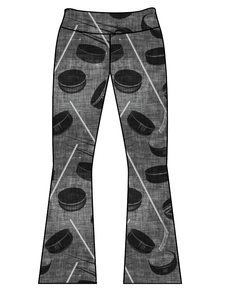Athletic Prints Sports Mini Kids Flared Leggings