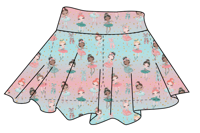 Athletic Prints Sports Mini Kids Skort