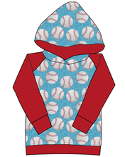 Load image into Gallery viewer, Baseballs Ladies Hoodie