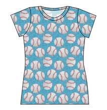 Load image into Gallery viewer, Baseballs Ladies&#39; Basic Tee
