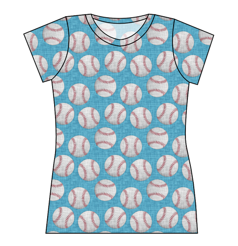 Baseballs Ladies' Basic Tee