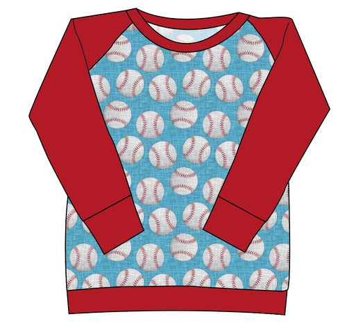 Baseballs Ladies' Classic Crewneck