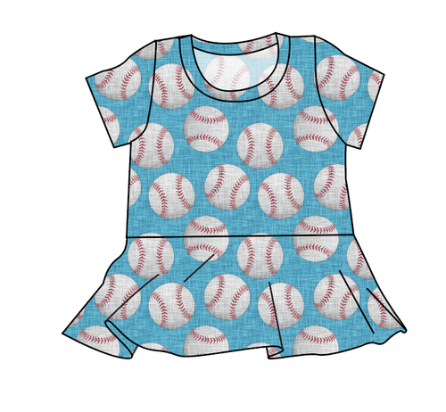 Baseballs Peplum Top