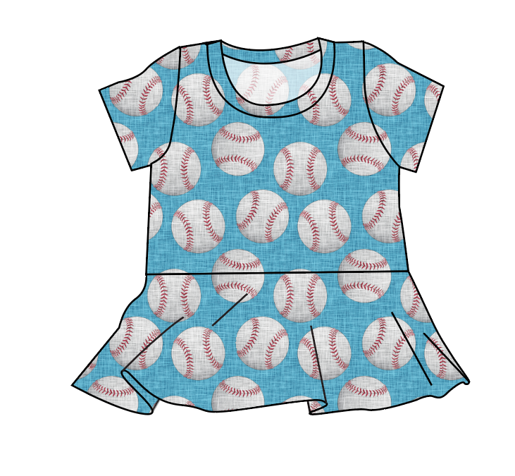 Baseballs Peplum Top