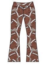Load image into Gallery viewer, Athletic Prints Sports Mini Kids Flared Leggings