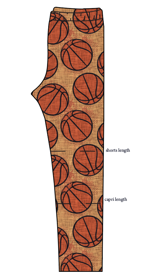 Basketballs Basic Leggings
