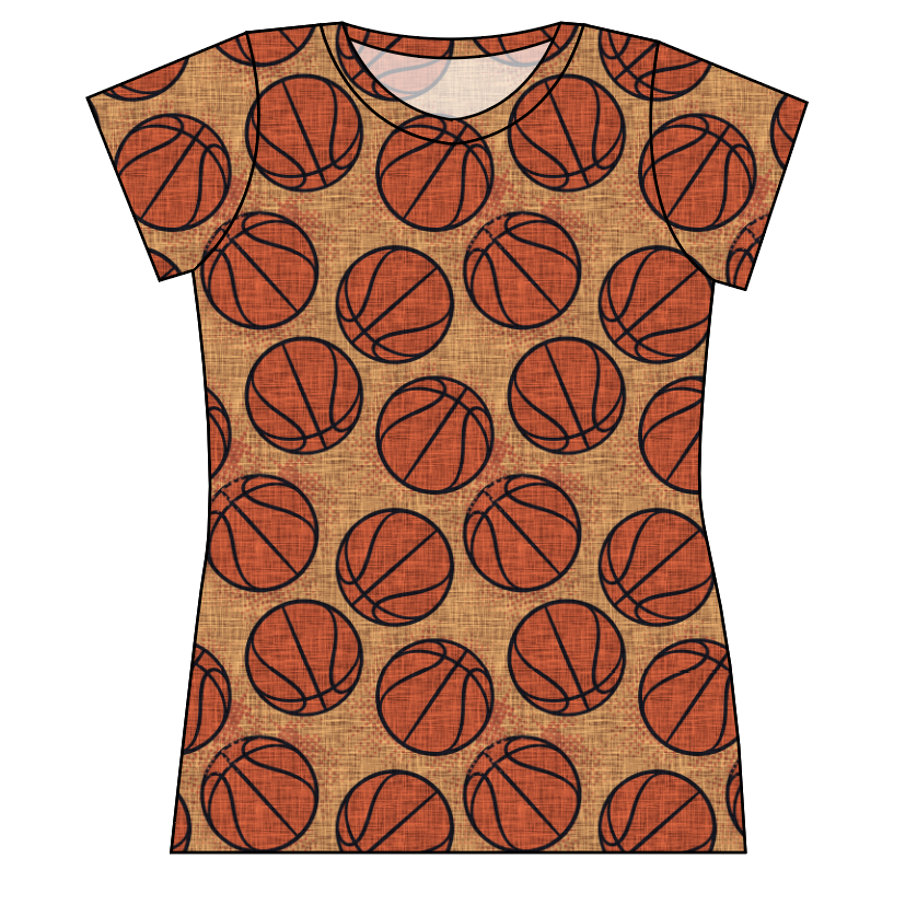 Basketballs Ladies' Basic Tee