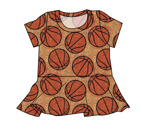 Basketballs Peplum Top