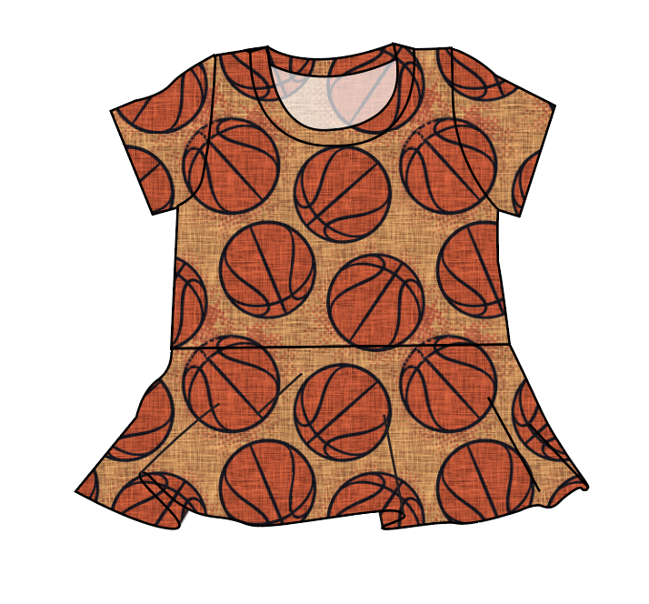 Basketballs Peplum Top