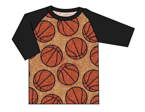 Basketballs Baseball Tee