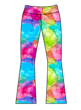 Load image into Gallery viewer, Athletic Prints Sports Mini Kids Flared Leggings