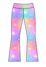 Load image into Gallery viewer, Athletic Prints Sports Mini Kids Flared Leggings