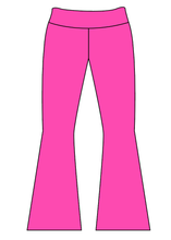 Load image into Gallery viewer, Athletic Solids Sports Mini Ladies Flared Leggings