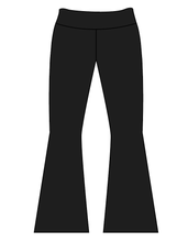 Load image into Gallery viewer, Athletic Solids Sports Mini Ladies Flared Leggings