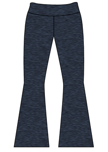 Athletic Solids Sports Mini Ladies Flared Leggings
