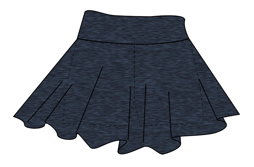 Athletic Solids Sports Mini Ladies Skort