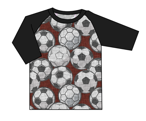 Soccer Balls Baseball Tee
