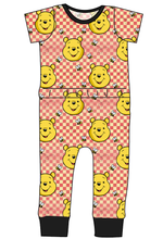Load image into Gallery viewer, Hunny Bear Check Bennett Pants and Shorts Length T-Shirt Romper