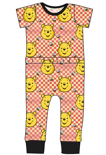 Hunny Bear Check Bennett Pants and Shorts Length T-Shirt Romper