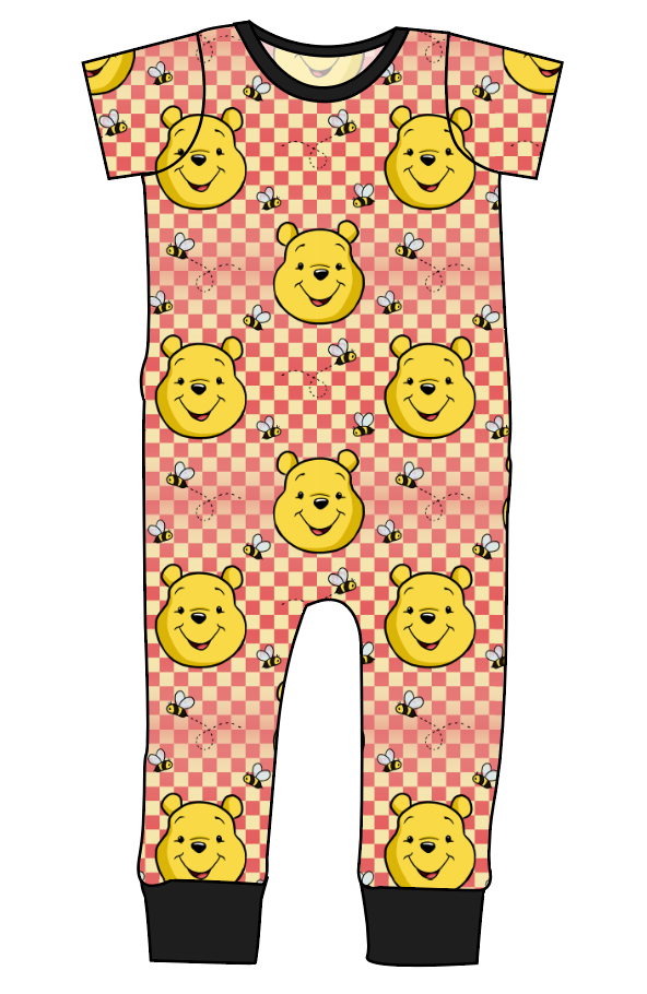 Hunny Bear Check Emmett Pants And Shorts T-Shirt Romper