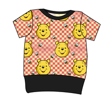 Load image into Gallery viewer, Hunny Bear Check Grow With Me Tee