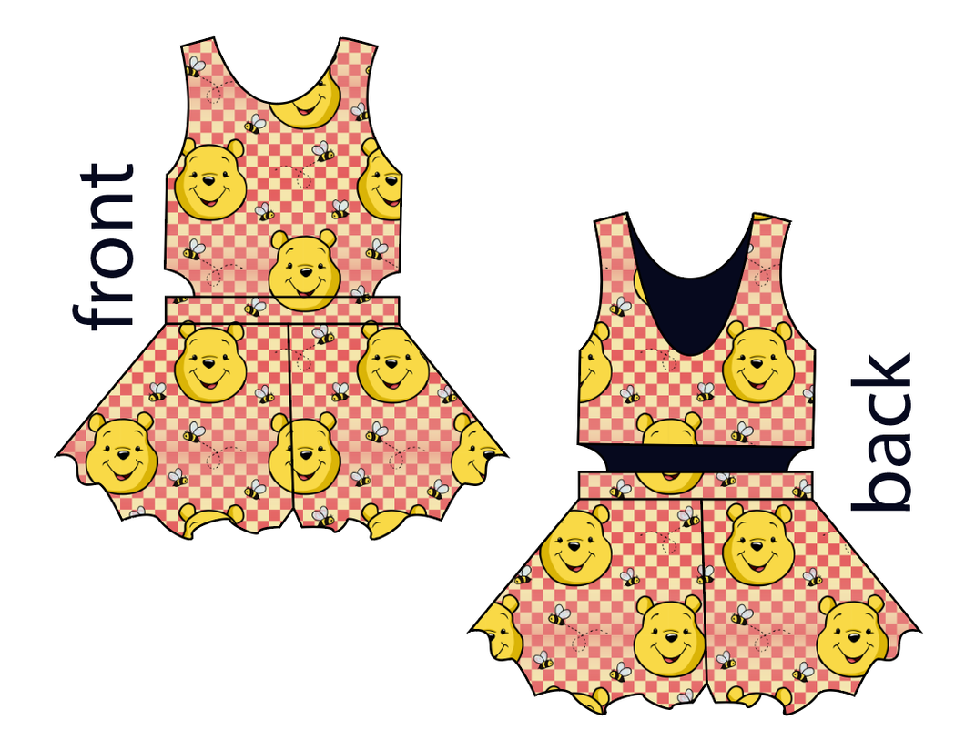 Hunny Bear Check Kids Playsuit