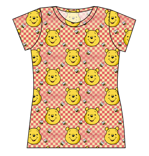 Hunny Bear Check Ladies' Basic Tee