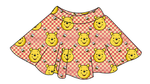 Hunny Bear Check Ladies' Circle Skirt