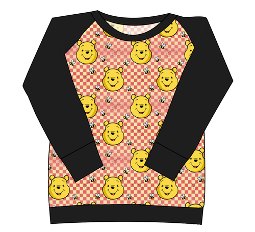 Hunny Bear Check Ladies' Classic Crewneck
