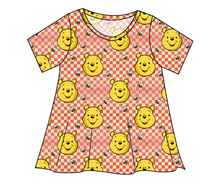 Load image into Gallery viewer, Hunny Bear Check Ladies&#39; Swing Tee