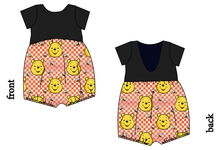 Load image into Gallery viewer, Hunny Bear Check Low Back Romper and Bubble Romper