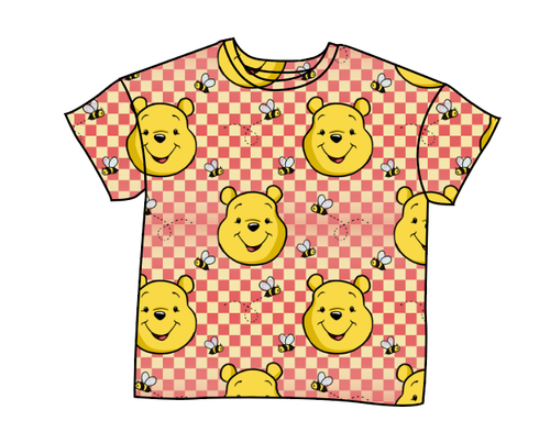 Hunny Bear Check Oversized Tee