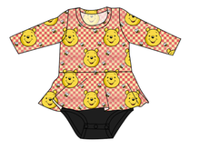 Load image into Gallery viewer, Hunny Bear Check Peplum Top