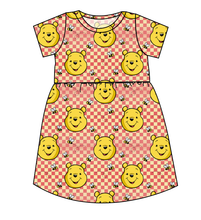 Load image into Gallery viewer, Hunny Bear Check Play Dress