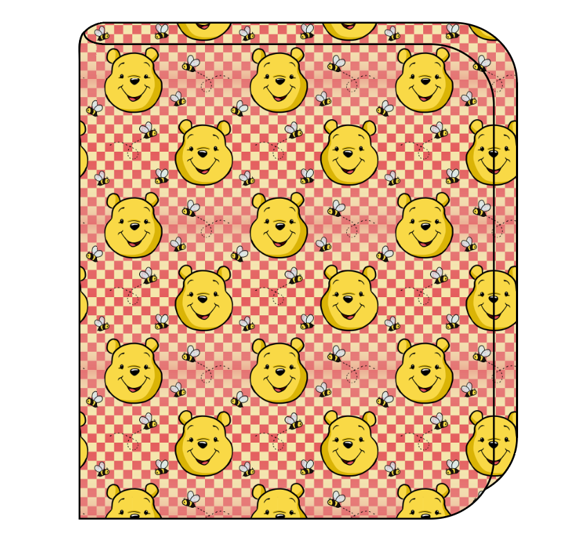 Hunny Bear Check Swaddle Blanket