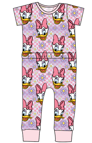 Daisy Check Bennett Pants and Shorts Length T-Shirt Romper