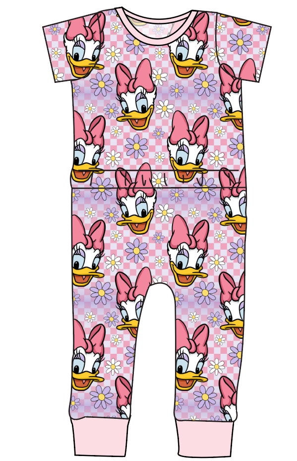Daisy Check Bennett Pants and Shorts Length T-Shirt Romper