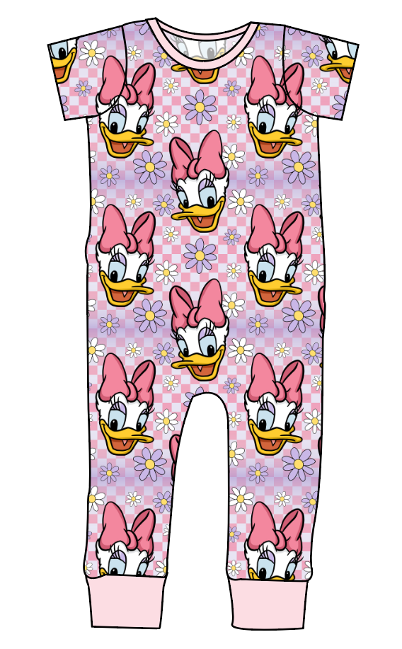 Daisy Check Emmett Pants And Shorts T-Shirt Romper